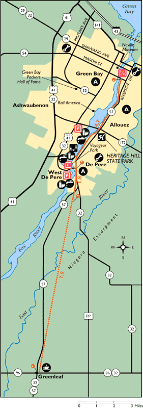 Wisconsin Bicycle Routes   Fox River Trail 